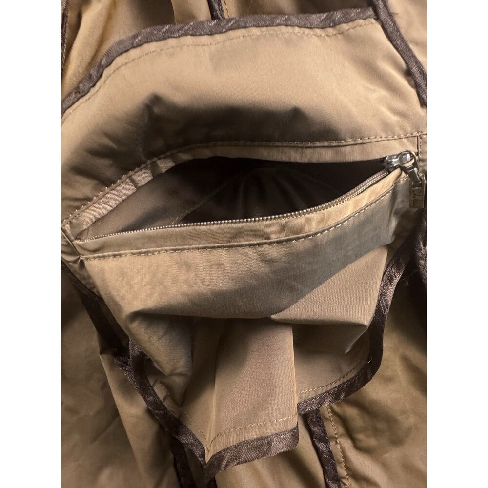 Cole Haan Women’s Taupe Hooded Raincoat Lightweight Mock Neck Jacket XL - Picture 7 of 16